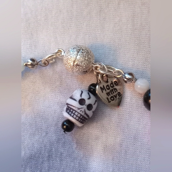 Handmade Sugar Skull Jewelry Set - Picture 5 of 6